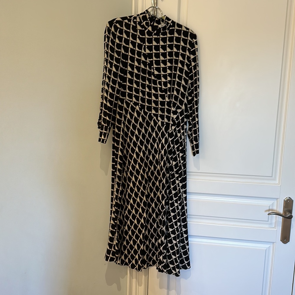 Zara black and cream maxi dress